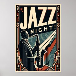 New Orleans Jazz Night -  kunst Poster