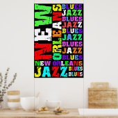 New Orleans Jazz Poster (Keuken)