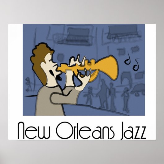 New Orleans Jazz Poster (Voorkant)