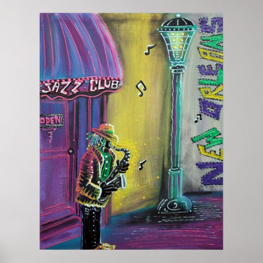 New Orleans Jazz Poster (Voorkant)