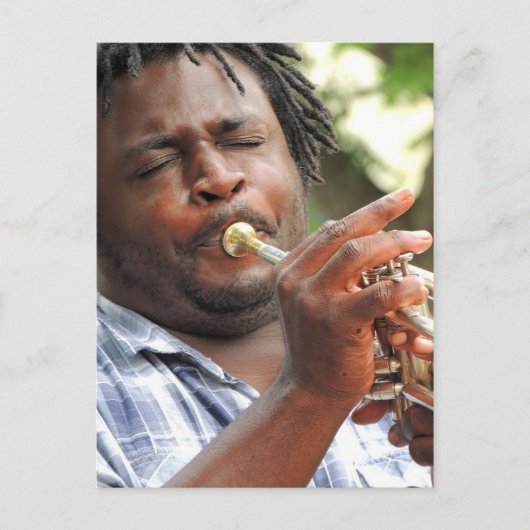 NEW ORLEANS JAZZ SAX0PHONE BRIEFKAARTEN (Voorkant)