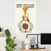 New Orleans, Jazz, Travel Poster (Thuiskantoor)