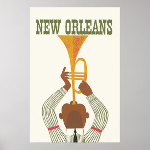 New Orleans, Jazz, Travel Poster