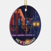  New Orleans jazzbalkon Keramisch Ornament (Rechts)