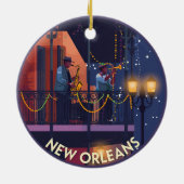  New Orleans jazzbalkon Keramisch Ornament (Achterkant)