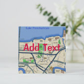 New Orleans Kaart tekst bewerken, feest (Staand voorkant)