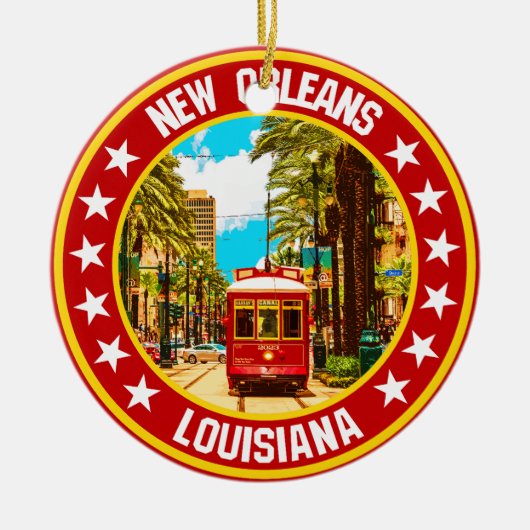 New Orleans Keramisch Ornament (Voorkant)