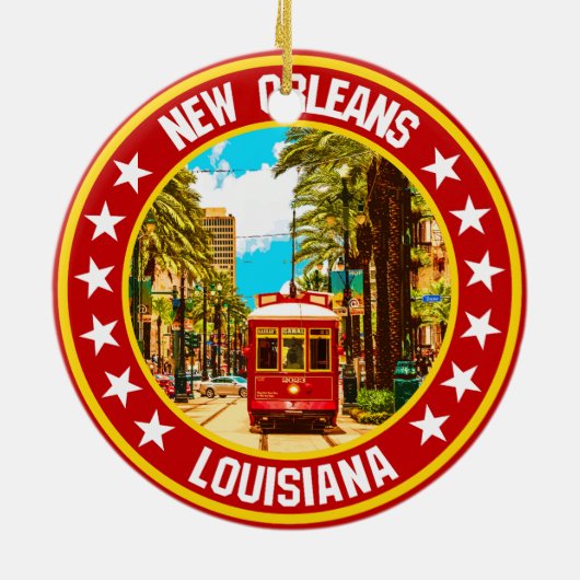 New Orleans Keramisch Ornament (Achterkant)