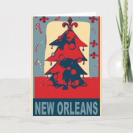 New Orleans kerstboom Feestdagen Kaart