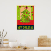New Orleans kerstboom Poster (Keuken)