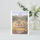 New Orleans King Cake (Amerikaanse Eetseries) Briefkaart (Staand voorkant)