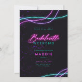 New Orleans kralen Neon Bachelorette Routebeschrij Kaart (Voorkant)