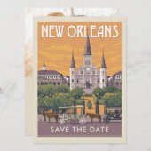 New Orleans, LA | Datum opslaan Save The Date (Voorkant / Achterkant)