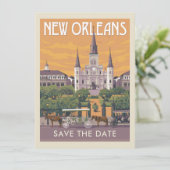 New Orleans, LA | Datum opslaan Save The Date (Staand voorkant)