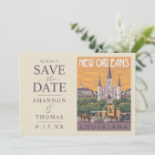 New Orleans, LA | De datum opslaan Save The Date (Staand voorkant)