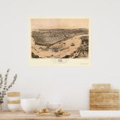 New Orleans, LA Panoramic Map - 1851 Poster (Keuken)