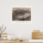 New Orleans, LA Panoramic Map - 1863 Poster (Keuken)