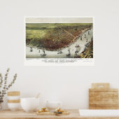 New Orleans, LA Panoramic Map - 1885 Poster (Keuken)
