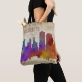 New Orleans, LA | Waterverf City Skyline Tote Bag (Dichtbij)