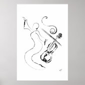 New Orleans Lady - Violin on Wrapped Canvas Poster (Voorkant)