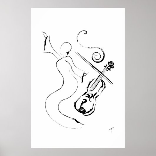 New Orleans Lady - Violin on Wrapped Canvas Poster (Voorkant)
