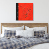 New Orleans Lady - Violin on Wrapped Canvas - Red (Insitu (Slaapkamer))