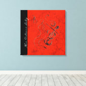 New Orleans Lady - Violin on Wrapped Canvas - Red (Insitu (Houten vloer))