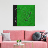 New Orleans Lady - Violin Wrapped Canvas - groen (Insitu (Woonkamer))