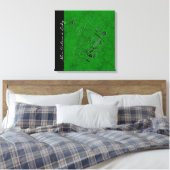 New Orleans Lady - Violin Wrapped Canvas - groen Afdruk (Insitu (Slaapkamer))