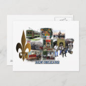 New Orleans Landmarks Briefkaart (Voorkant / Achterkant)