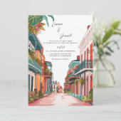 New Orleans Landschap Bestemming Bruiloft Kaart (Staand voorkant)