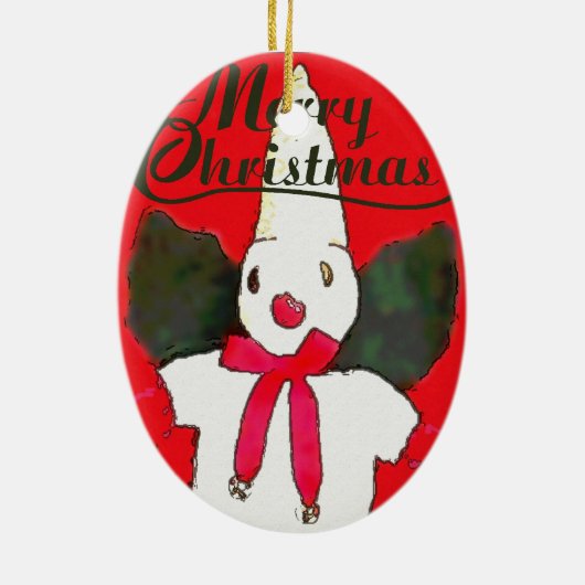 New Orleans Little Snowman Keramisch Ornament (Achterkant)