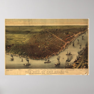 New Orleans, Louisiana 1885 Poster