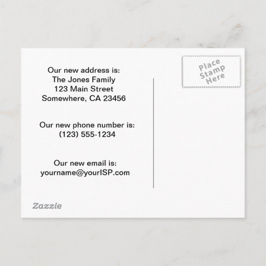 New Orleans Louisiana Adreswijziging Aankondigingskaart (Achterkant)