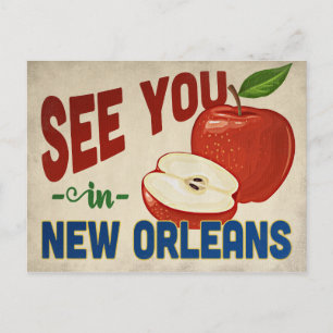 New Orleans Louisiana Apple - Vintage Travel Briefkaart