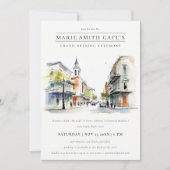 New Orleans Louisiana Aquarel Grand Opening Kaart (Voorkant)