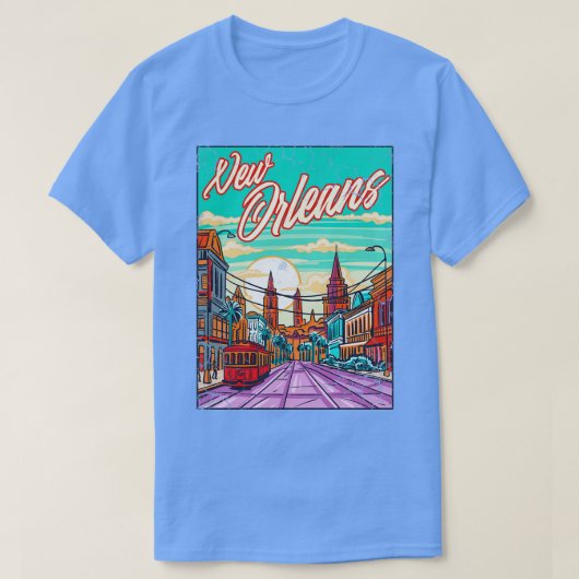 New Orleans Louisiana Art T-shirt (Design voorkant)