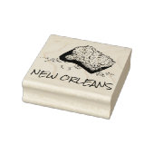 New Orleans Louisiana Beignet Pastry Foodie Stamp Rubberstempel (Stempel)