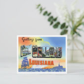 New Orleans, Louisiana Big Letters Briefkaart (Staand voorkant)