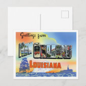 New Orleans, Louisiana Big Letters Briefkaart (Voorkant / Achterkant)