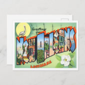 New Orleans, Louisiana Big Letters Briefkaart (Voorkant / Achterkant)