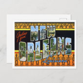New Orleans, Louisiana Big Letters Briefkaart (Voorkant / Achterkant)