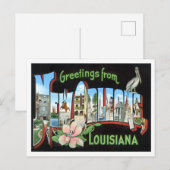 New Orleans, Louisiana Big Letters Briefkaart (Voorkant / Achterkant)