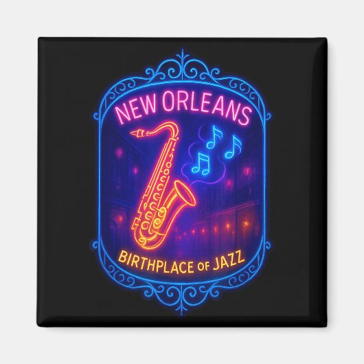 New Orleans, Louisiana, Birthplace Of Jazz Magneet (Voorkant)