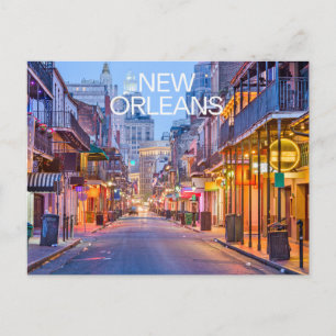 New Orleans Louisiana Bourbon Street Nacht Briefkaart
