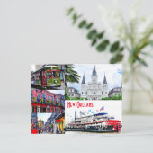 New Orleans, Louisiana Briefkaart (Staand voorkant)