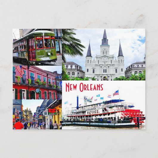 New Orleans, Louisiana Briefkaart (Voorkant)