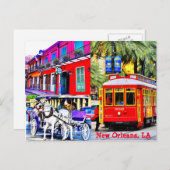 New Orleans, Louisiana Briefkaart (Voorkant / Achterkant)