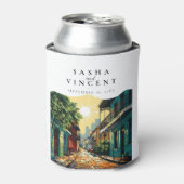 New Orleans Louisiana Bruiloft Retro Blikjeskoeler (Blikje Voorkant)