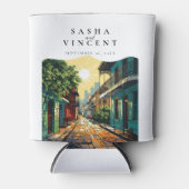 New Orleans Louisiana Bruiloft Retro Blikjeskoeler (Voorkant)